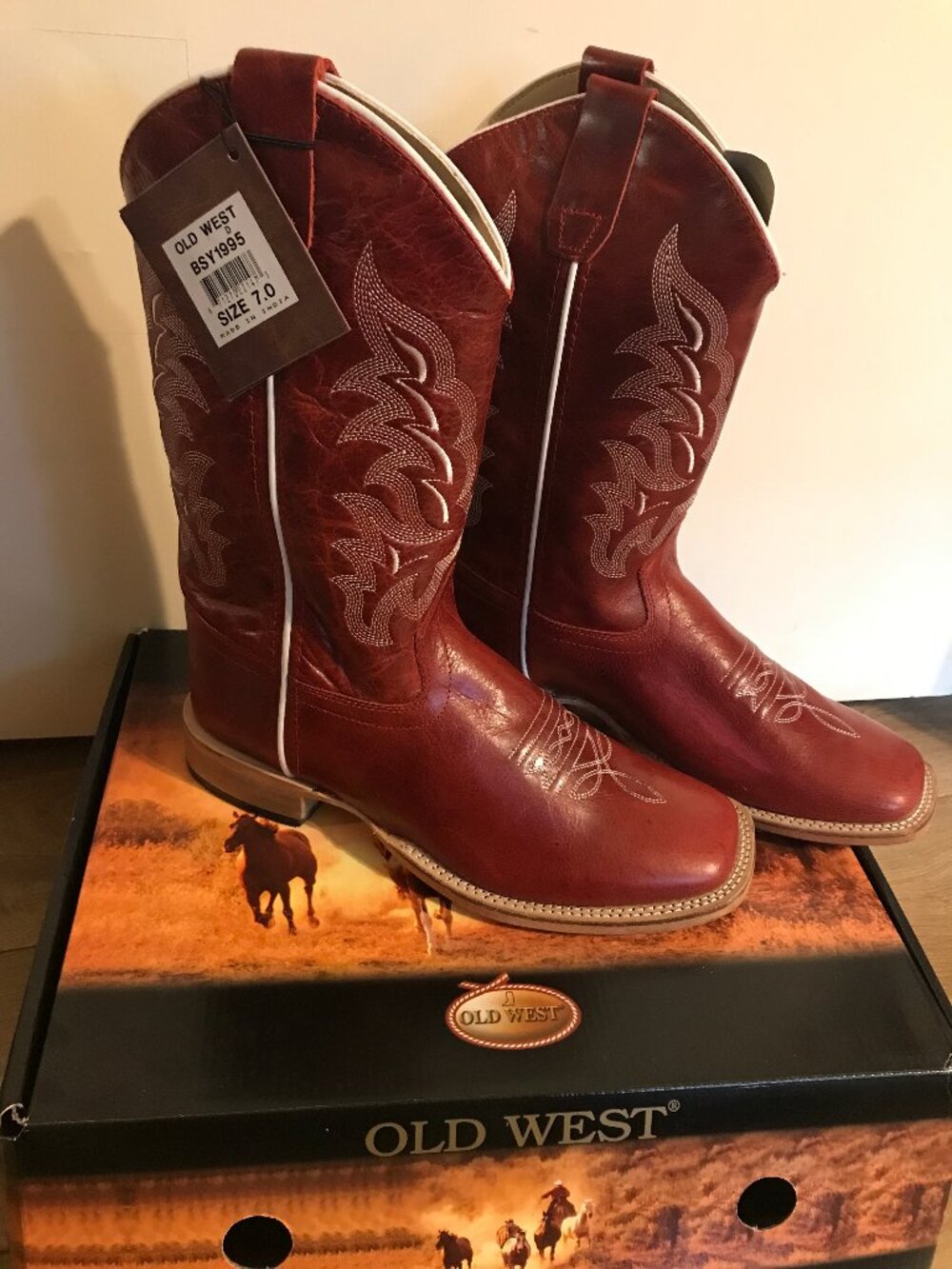 Old West Women's Western Boots - Broad Square Toe Women's 8.5